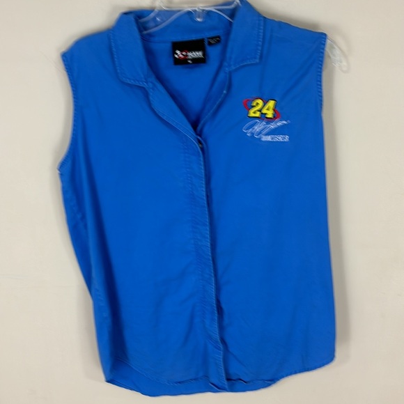 Vintage Chase NASCAR #24 Jeff Gordon  Blue Sleeveless Shirt Size M - Picture 1 of 11